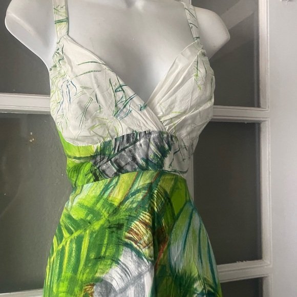 Jams World Green and White Sleeveless‎ Sundress - Picture 6 of 10